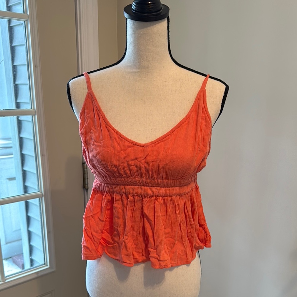 O’Neill Women's Orange Sleeveless Top, size medium.
